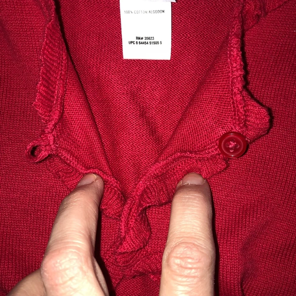2010 Carter’s 12 Months Red Sweater Cardigan, New With Tags